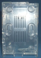 Extra image of Moulded Case/Enclosure for Raspberry Pi 1 (Clear) (Wall mountable)